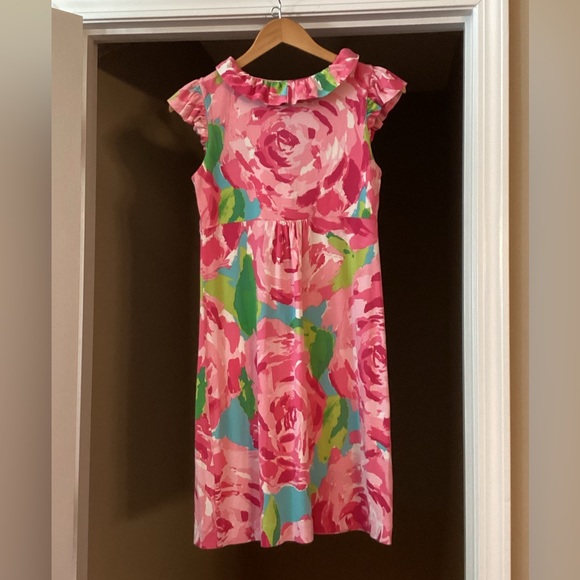 Rare Lilly Pulitzer Clare Dress in Hotty Pink First Impressions, Size Small. - Picture 6 of 10